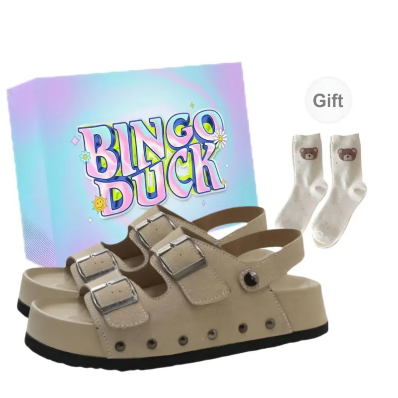 BINGO DUCK Odor Resistant Slide Slippers Women's-6