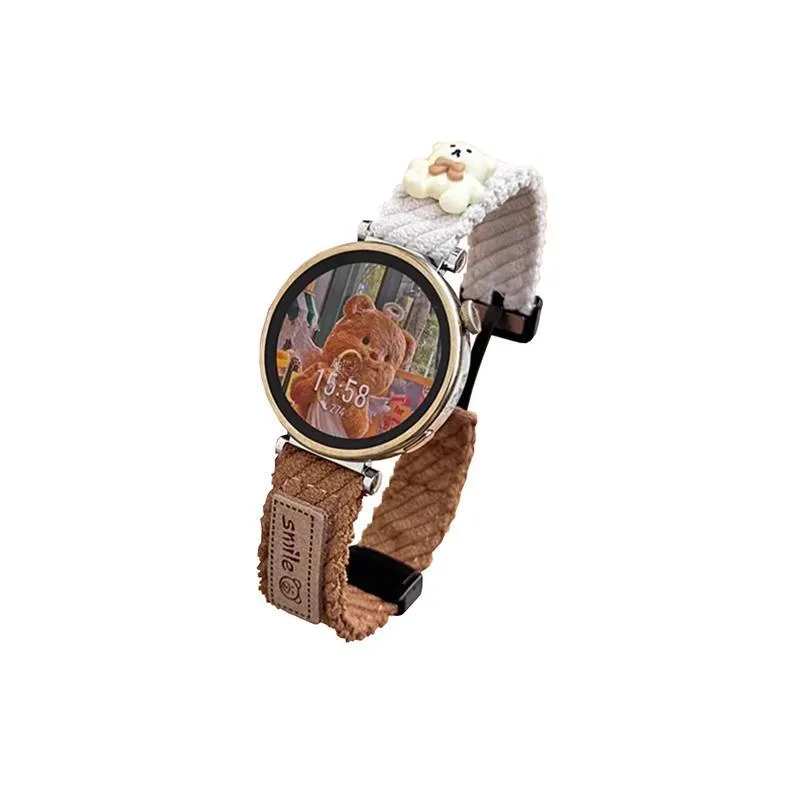 CHUANGYIDA Huawei Compatibility Watch Band 145~210mm Corduroy Material-7