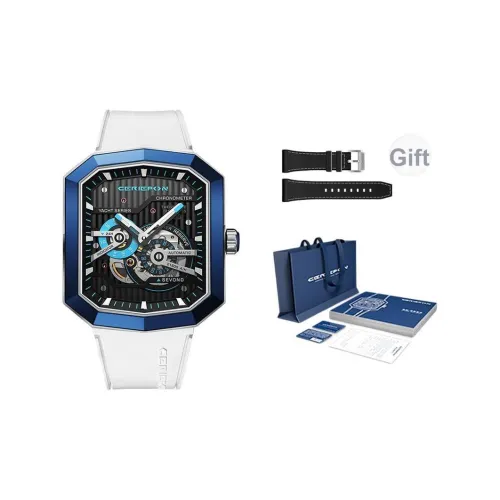 CERIEPON Yacht Collection Автоматический Механический Механизм Резиновый Ремешок Часы Мужские Черный Циферблат