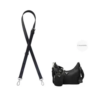 Cow Leather Bag Shoulder Strap Women's Black