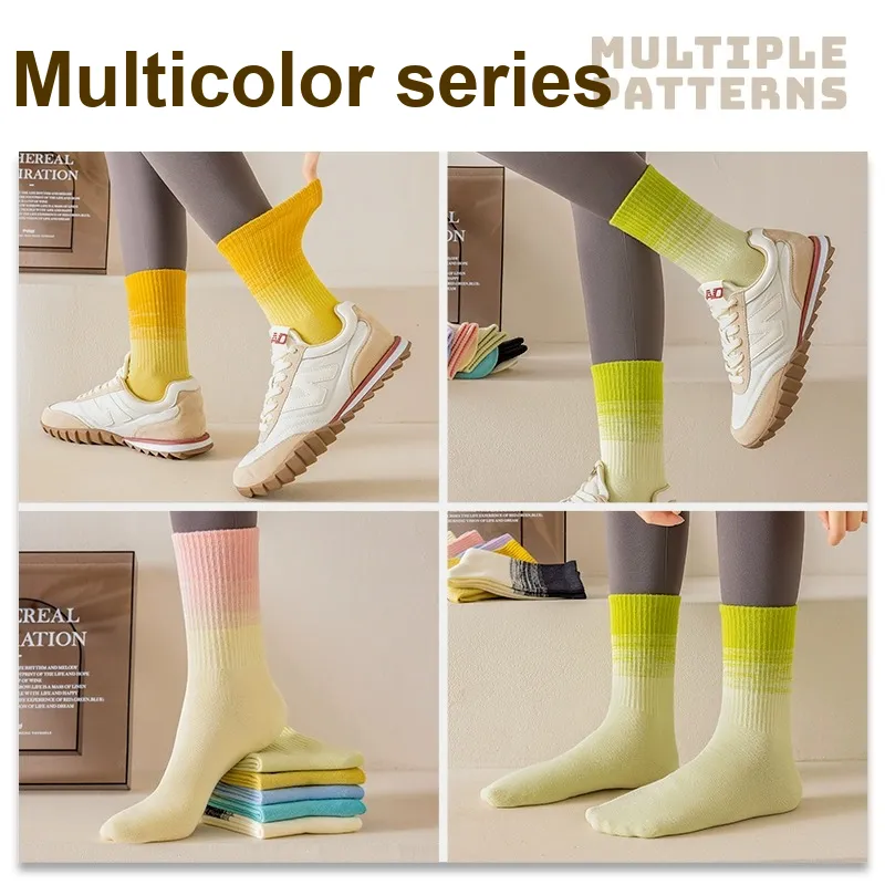 LUOLIAN Mid Calf Socks Women's 5 Pack-7
