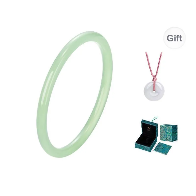 MAMADESHOUHU Chalcedony Elegance Brightening Elegant Jade Bangle Women's-2