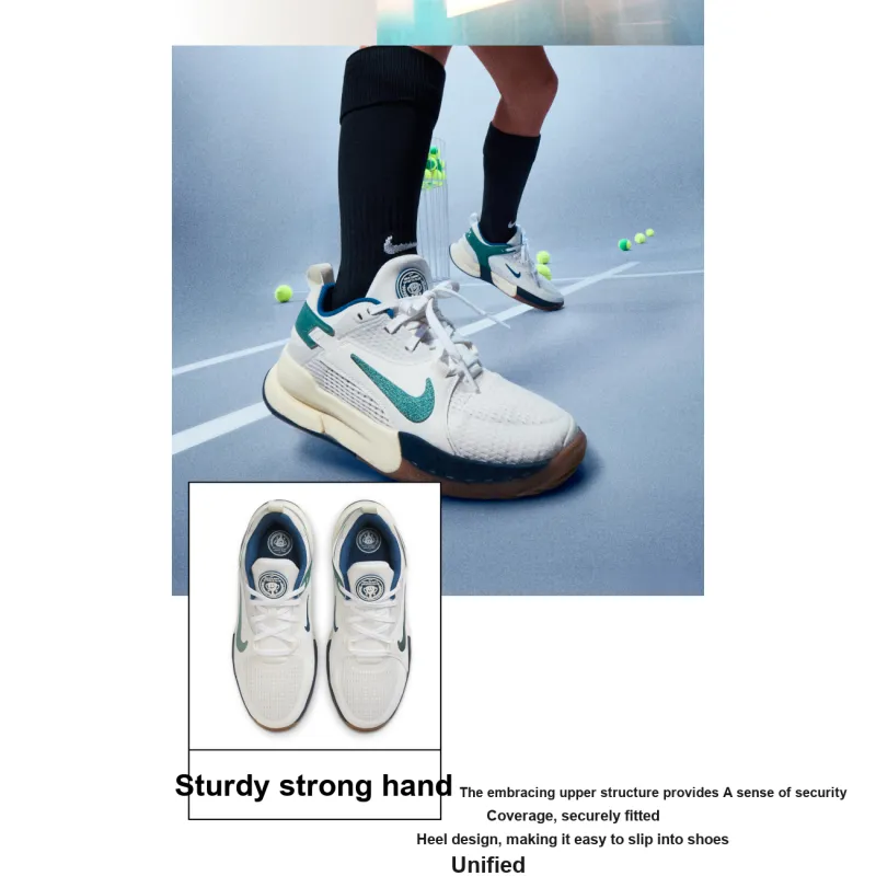 Nike Crosscourt Series Slip Resistant Shock Absorbers Low Top Kids' Training Shoes White Kids'-1