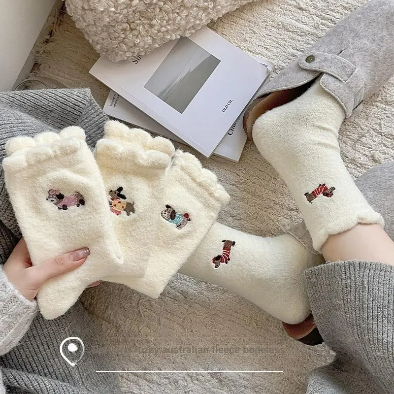 Mid Calf Socks Women's Combo Set-126