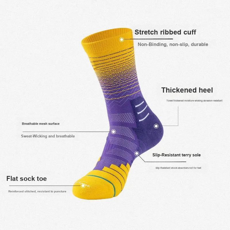 Gentle Welcome Basketball Socks Unisex-2