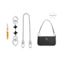 Black Four-Leaf Clover Extender Chain+40cm Decorative Chain-with Screwdriver