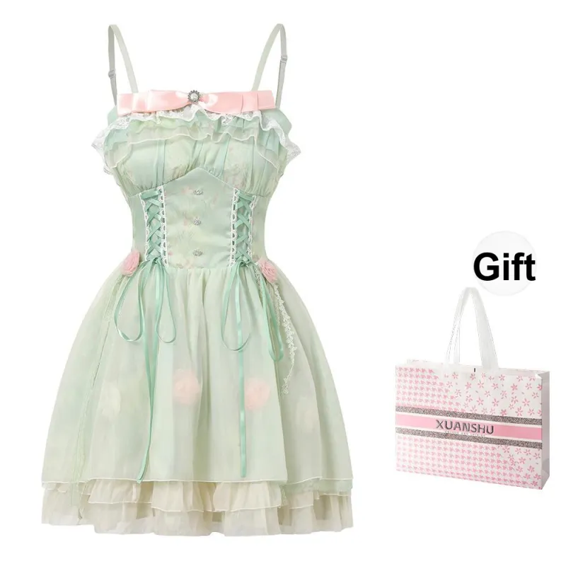 XUANSHU Short Sleeved Dress Women's-17