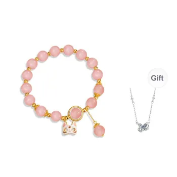 JITAIXIANG Glass Cat Eye Jade Bracelets Women's