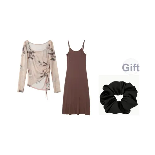 3COLOUR Повседневный костюм женский светло-розовый цветочный