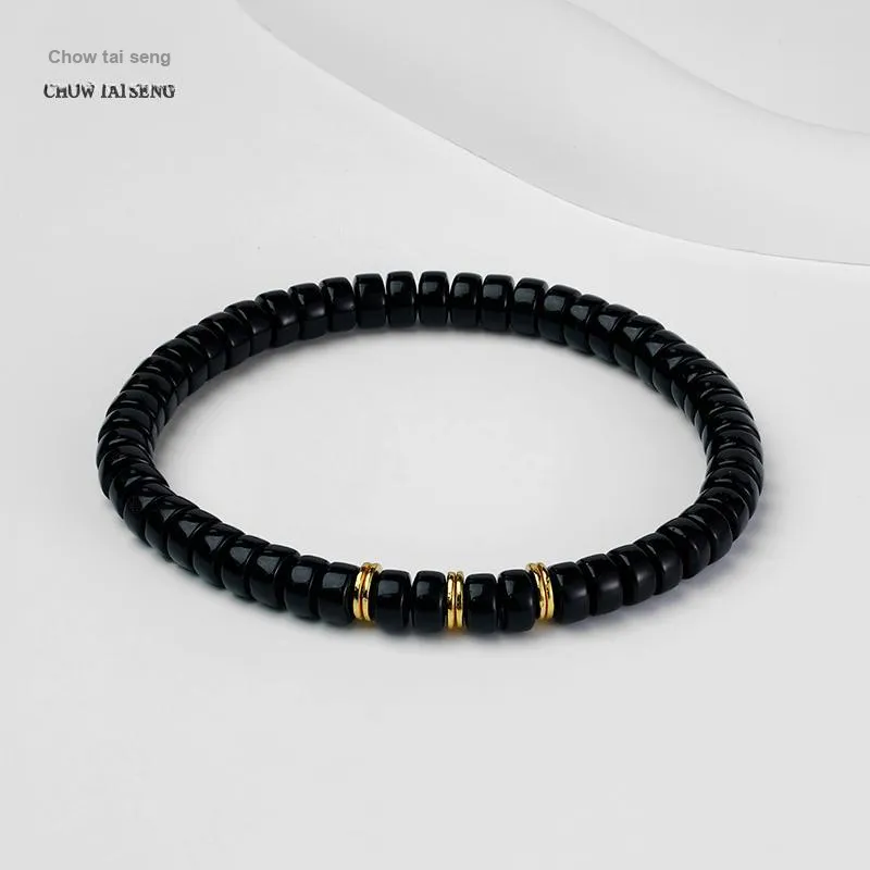 CHOW TAI SENG Agate New Chinese Style Chinese Fashion Trend Jade Bracelet Unisex-3