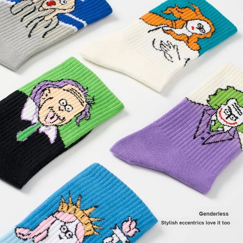 Primeet Mid Calf Socks Unisex 5 Pack-8