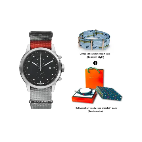 HYPERGRAND M Collection Мужские часы Кварцевый механизм Нейлоновый ремешок 44 мм Черный циферблат Мужские часы NWM4PULS