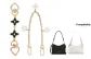 Gold Black Four-Leaf Clover Extender Chain+Camellia Decorative Chain