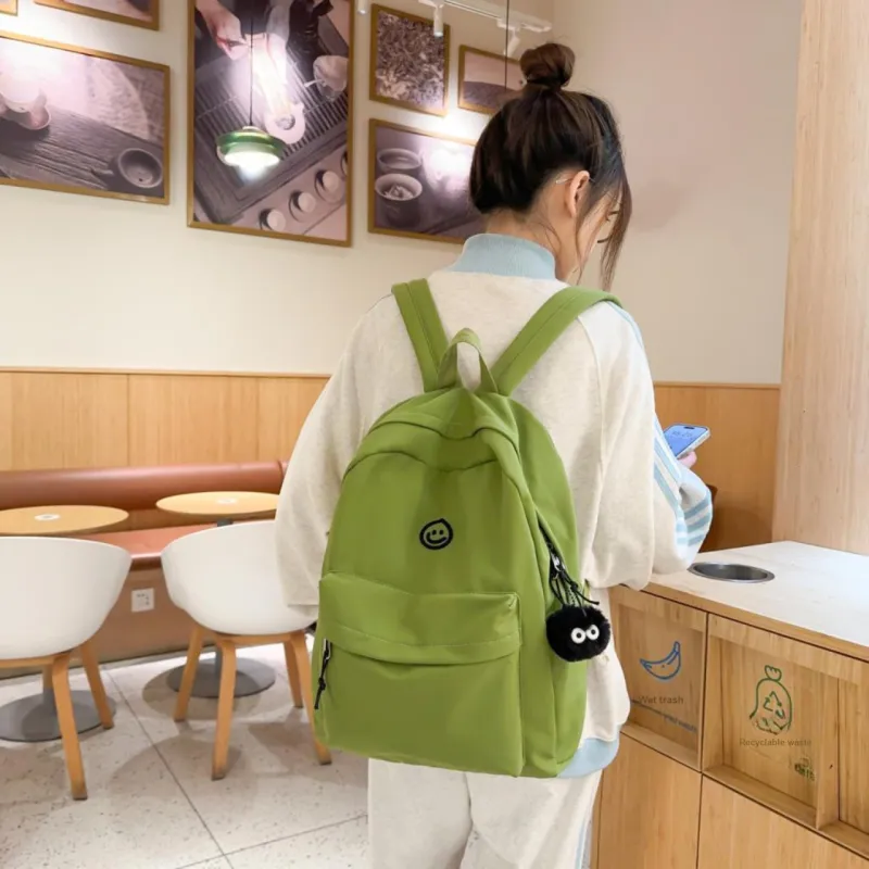 URBAN FOREST Nylon Backpack Unisex Yellow/Green/Blue/White/Black-2
