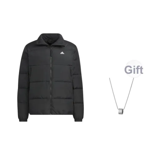 Adidas Пуховик Унисекс Черный С ожерельем