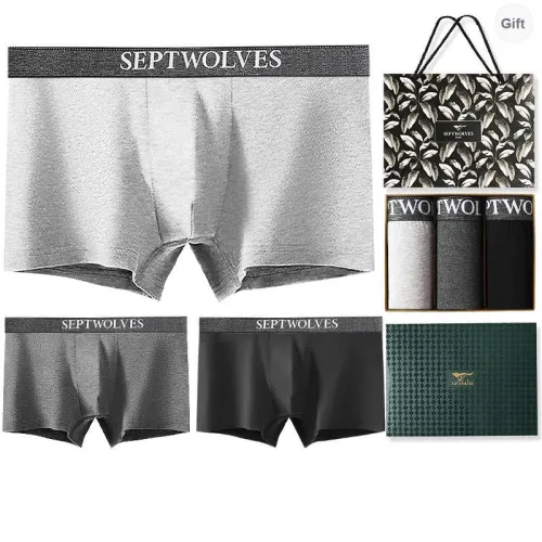 SEPTWOLVES Underwear Gift Box Men's 3 Pack+Shopping Bag