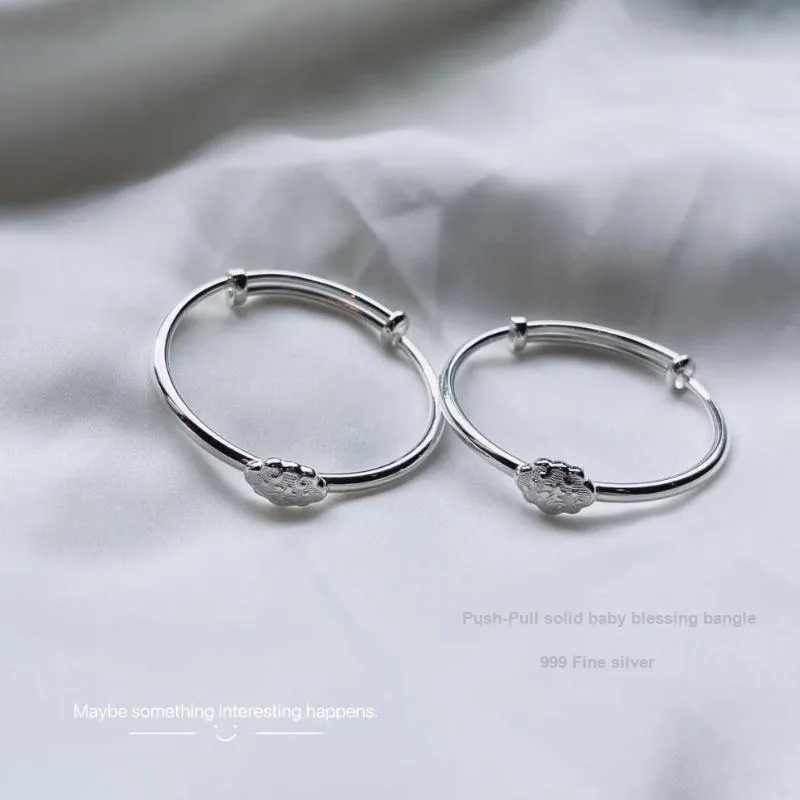 NSAOT 999 Fine Silver Bangles Kids'-4