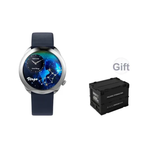 NSQUARE 12 Constellations Водонепроницаемый 30 м Кварцевый механизм Кожаный ремешок Часы унисекс Синий циферблат