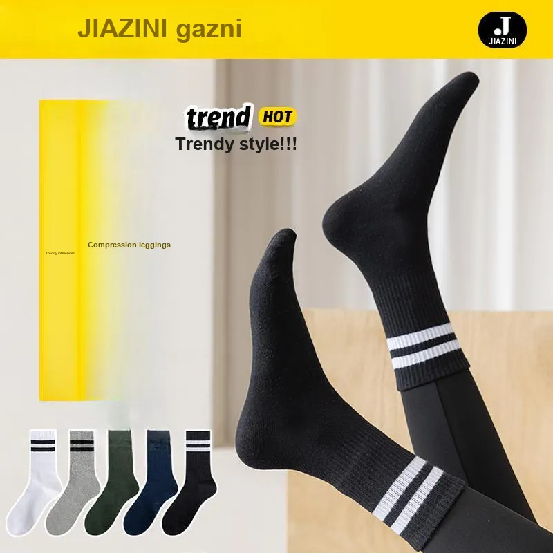JIAZINI Mid Calf Socks Women's 5 Pack-1
