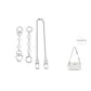 [White](Four-Leaf Clover+Camellia) Extender Chain+40cm Decorative Chain Set
