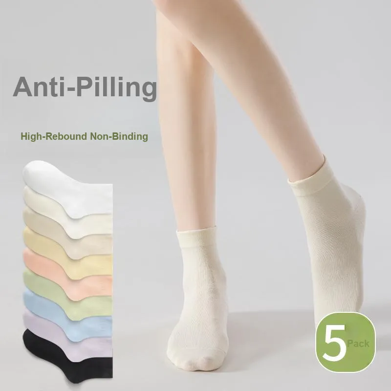XIA.WA.ZHI.XIU Mid Calf Socks Women's Box 5 Pack-23