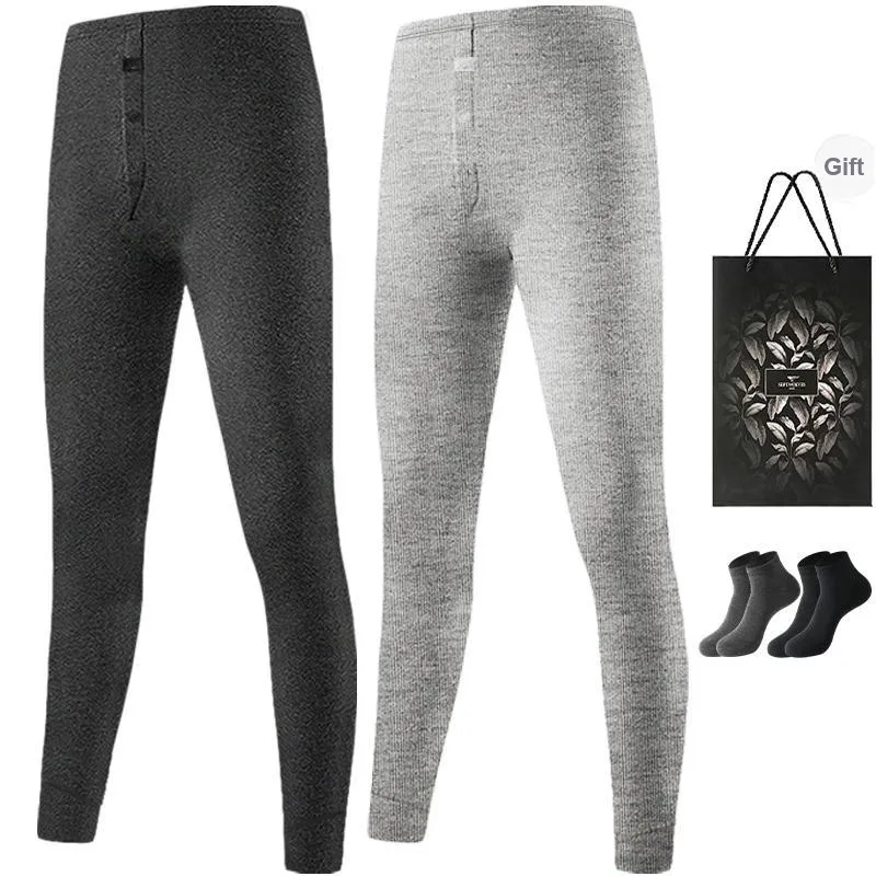 SEPTWOLVES Thermal Pants Men's 2 Pack+Shopping Bag-0