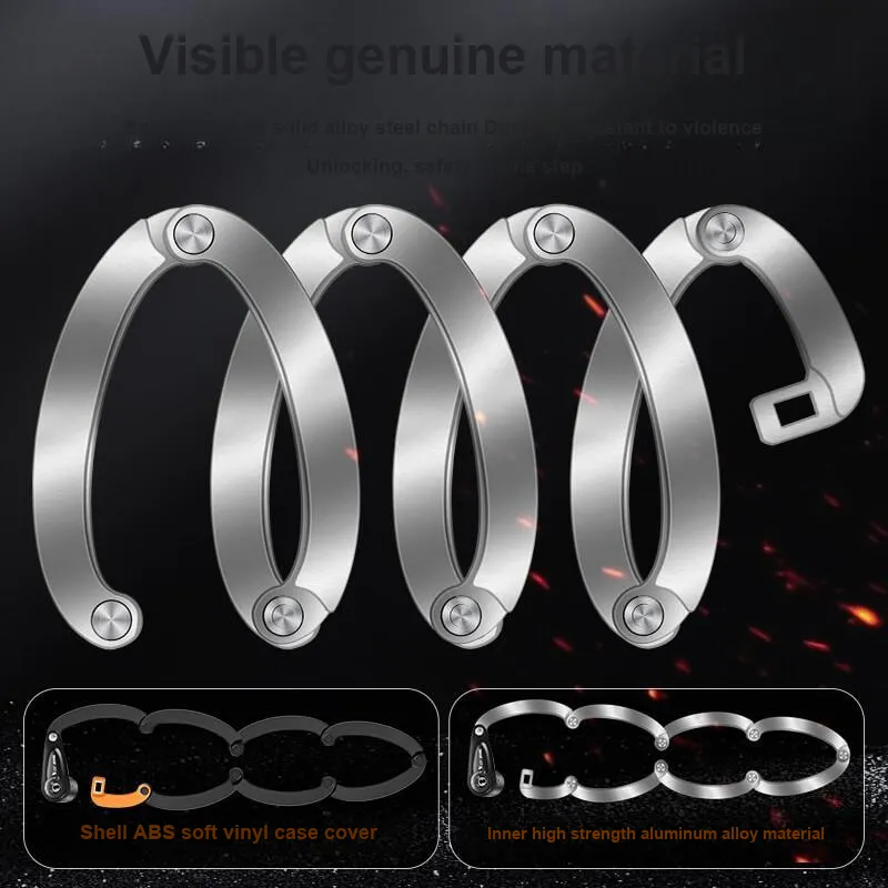 WEST BIKING Bicycle Locks Anti Pick, Anti Rust, Adjustable Folding Lock-4