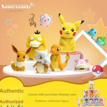 SUNNY&SANDY x Pokemon 1Psyduck Pikachu Charmander Cute Collection Multi Usage Trendy Figure Chibi Figures