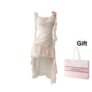 XUANSHU Slip Dresses Women's Pink