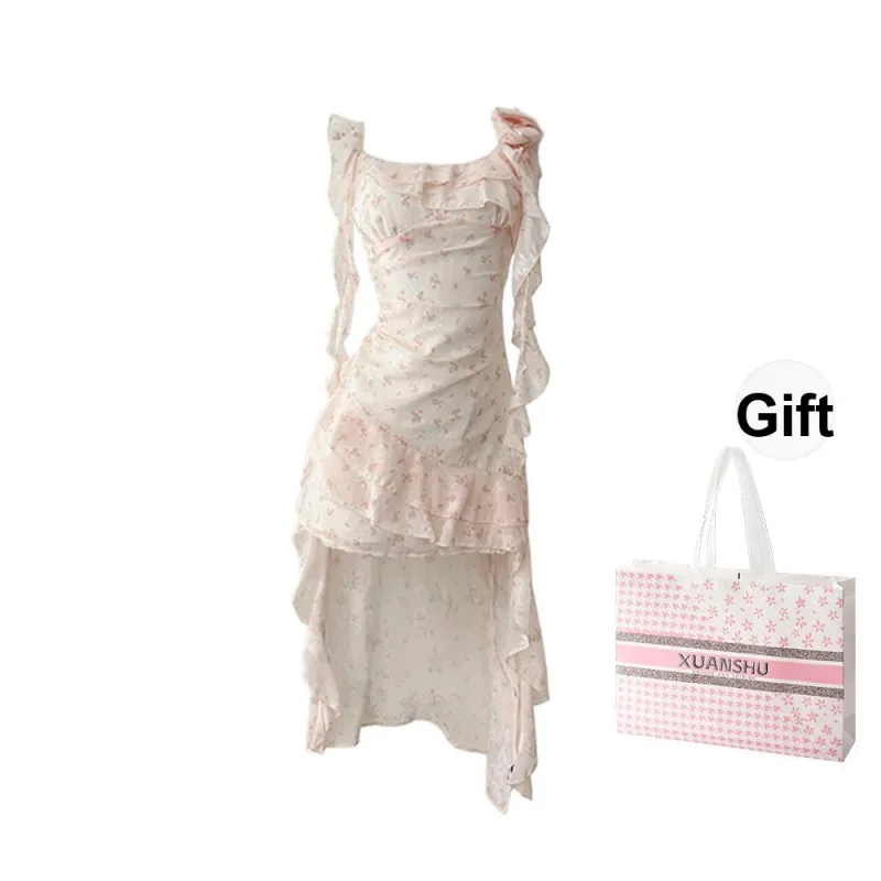 XUANSHU Slip Dresses Women's Pink-0