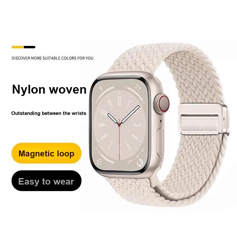 First Guard Compatibility Apple IWatch Series 10/S9/S8/S7/SE Strap Apple Compatibility Watch Band 225mm Nylon Material-25