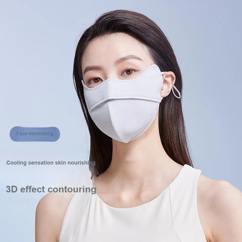 Red Bean Elastane Sun Protection Masks Women's-11