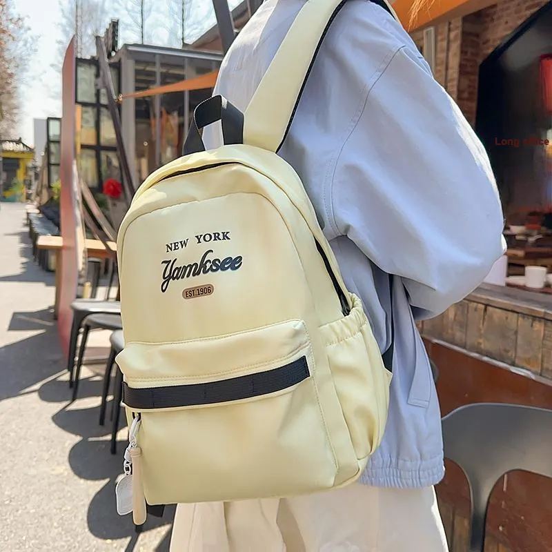 Moonshine Nylon Backpack Unisex Black/Blue/Coffee/Red/White/Yellow-14