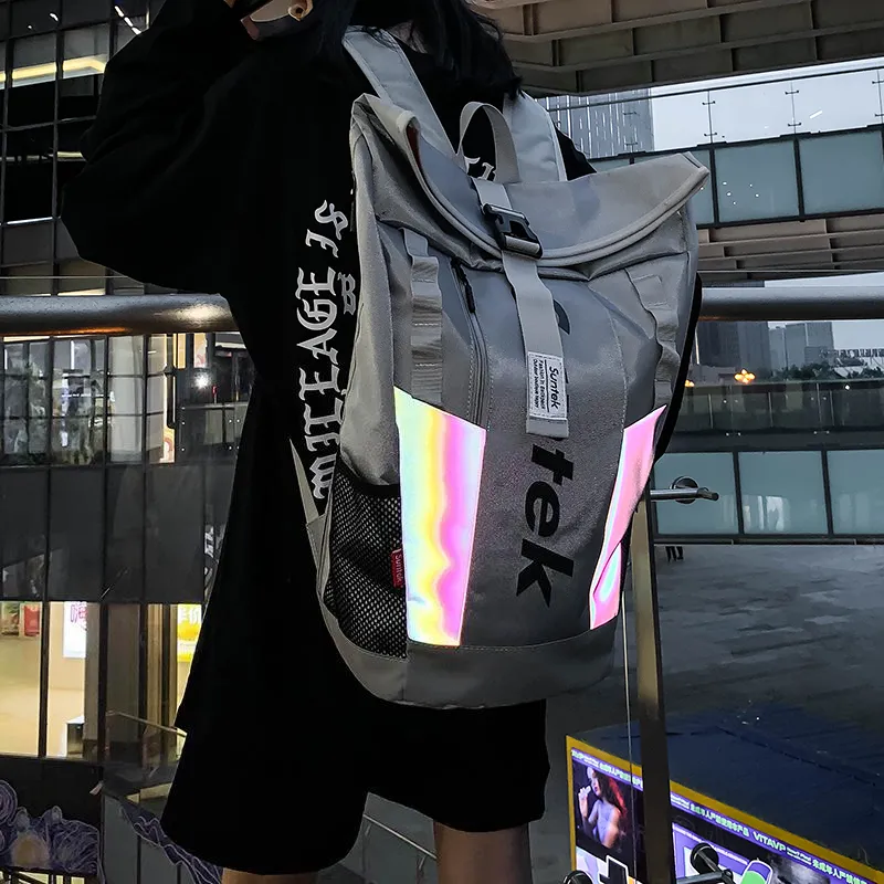 Kaka Tree Oxford Backpack Unisex Gray/Black-1