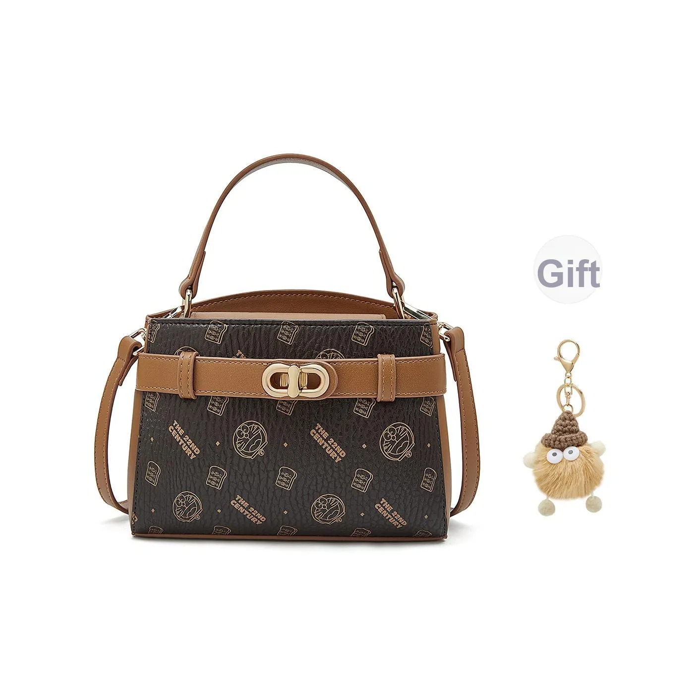 DoraemonA Jingle Cats Синтетическая кожа Сумка через плечо Стандартная Женская Кофейного цвета