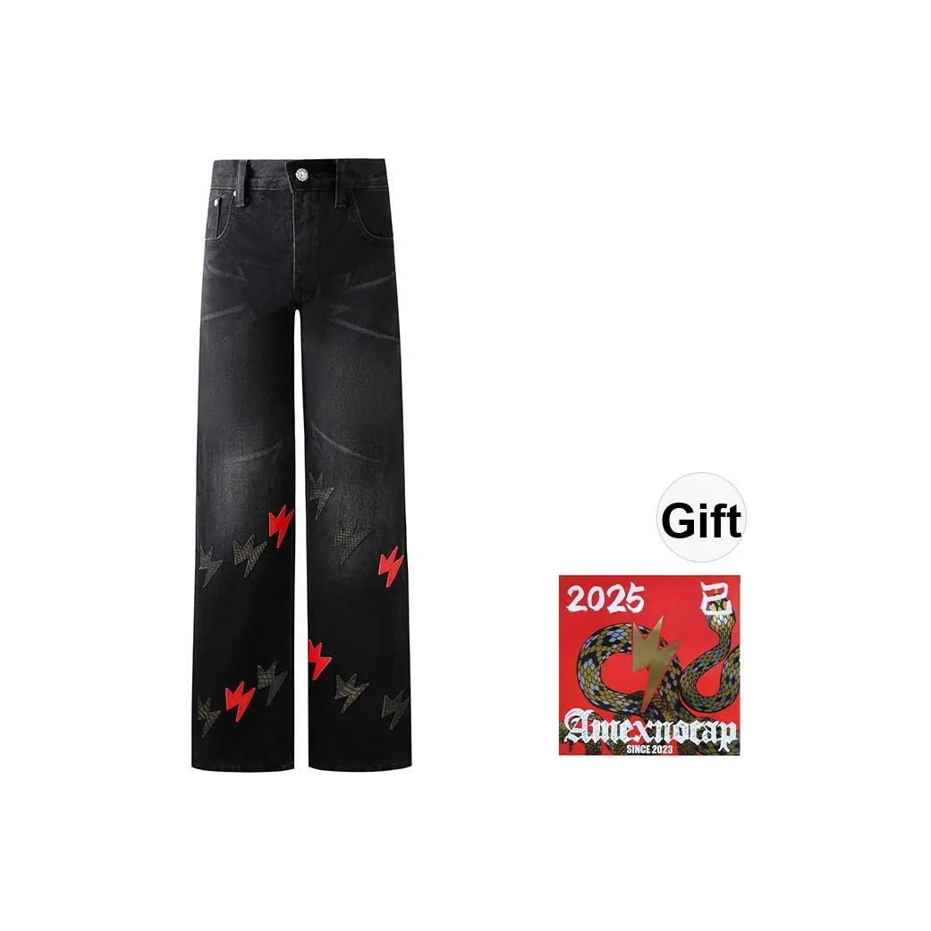Amexnocap Джинсы Год Змеи Ограниченный Унисекс Черный