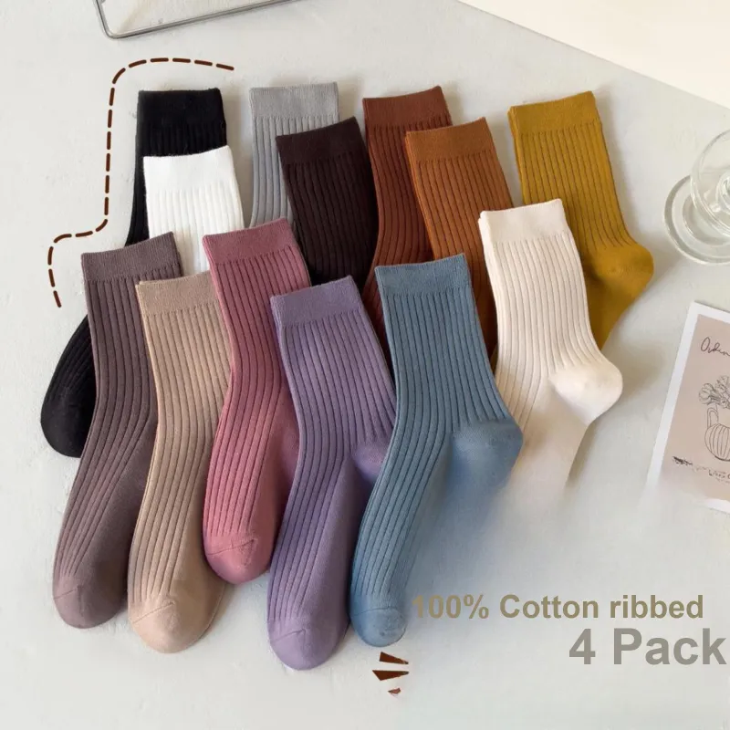 XXLLG Mid Calf Socks Women's 3 Pack-1