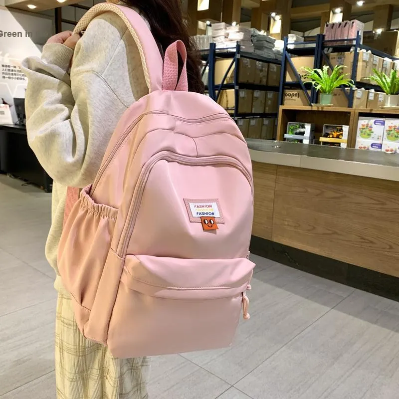 KAMLUI Nylon Backpacks Backpack Unisex Ecru/Black/Pink/Yellow/Blue-8