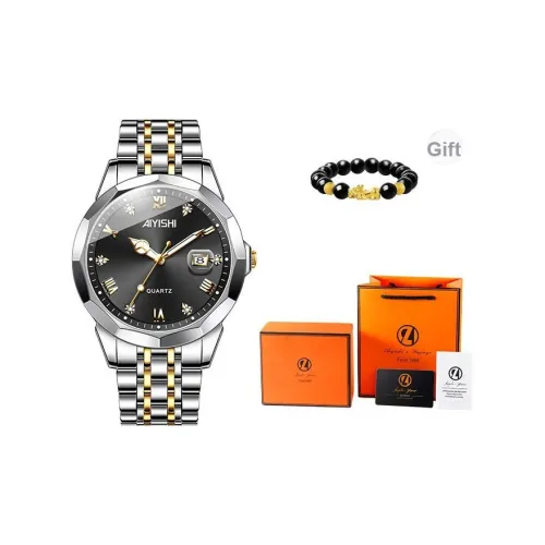 AIYISHI Кварцевый механизм ремешок из нержавеющей стали мужские часы многоцветный циферблат