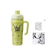 Green+Kitten Puppy Sticker+Graffiti Shopping Bag