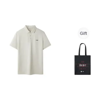 HLA Cooling Moisture Absorption Quick Dry Letter Print Classic Lapel Short Sleeved Polo Shirt Men's