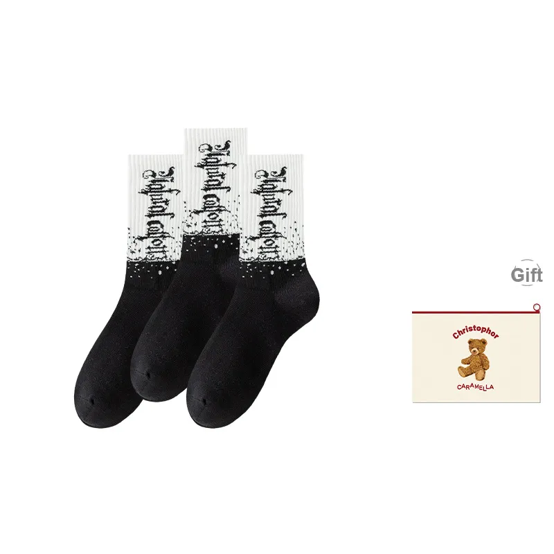 Caramella Mid-Calf Socks Men's Shopping Bag Combo Set-13