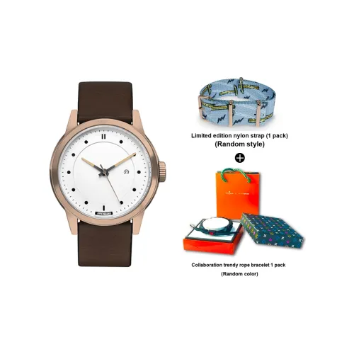 HYPERGRAND Наручные часы Кварцевый механизм Натуральная кожа Ремень Белый циферблат Мужские часы CW3H4RWBRW