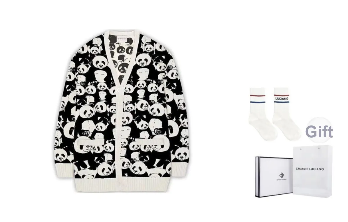 Charlie Luciano Sweater Unisex Black White