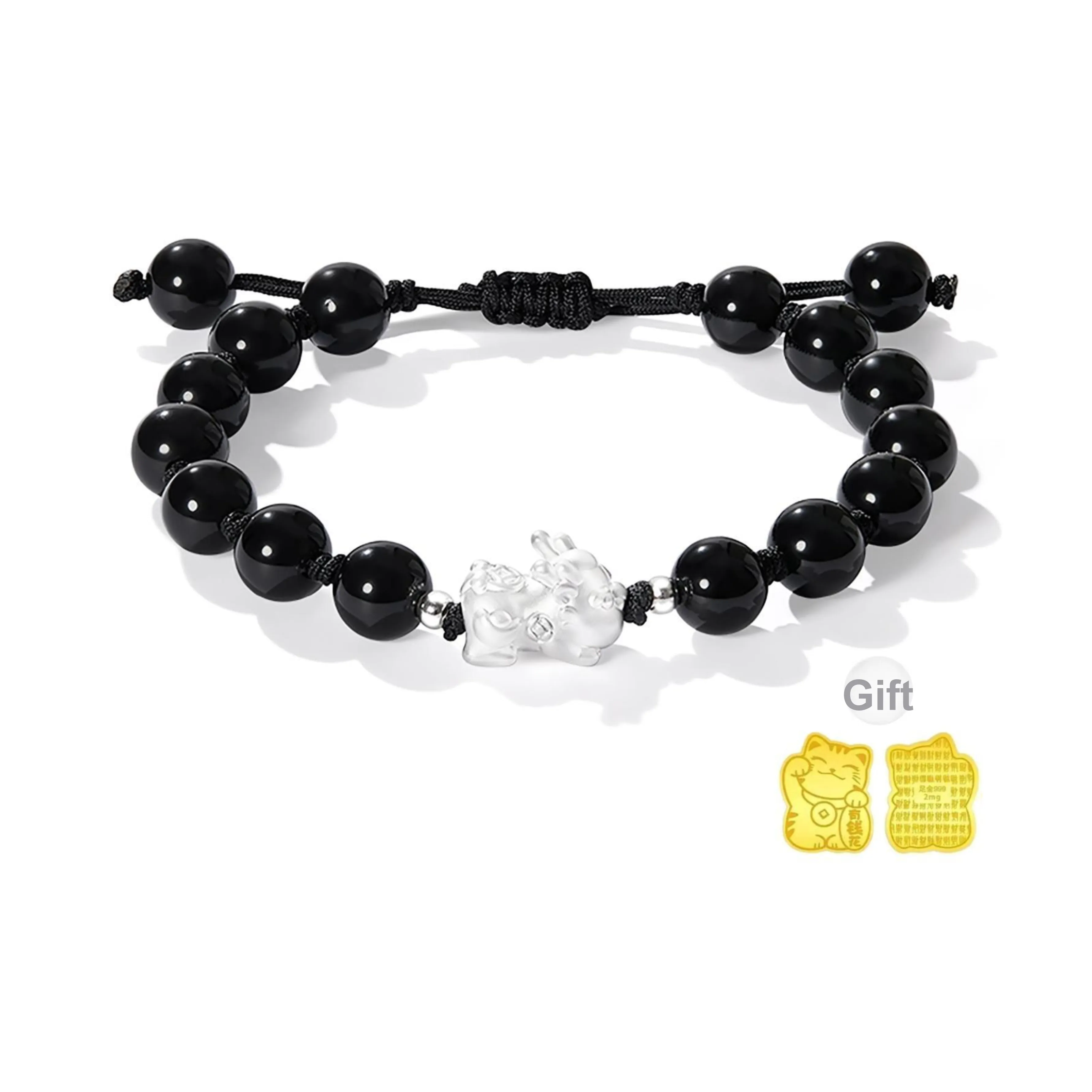 Central Fashion Obsidian Jade Bracelets Unisex
