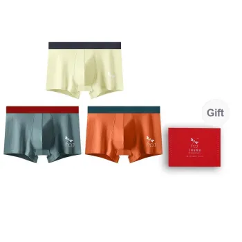 RED DRAGONFLY 50S Pure Cotton Underpants Men's Box 3 Pack