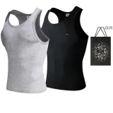 Slim Fit 2 Pack (Black+Heather Gray) 2 Pcs, Easy to Wash!