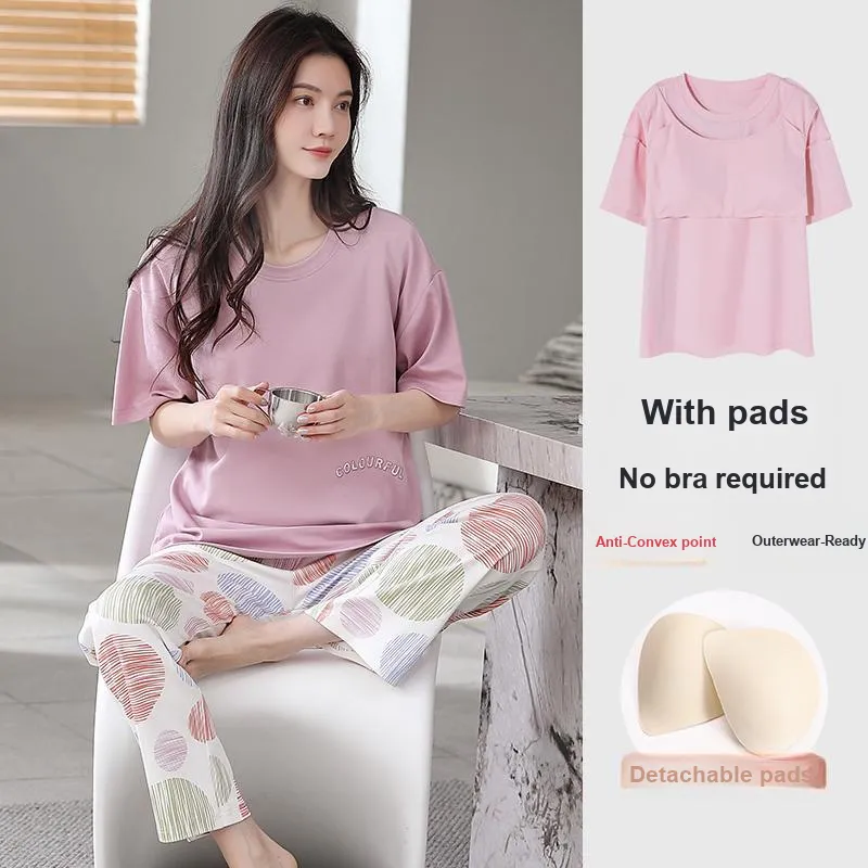 FENTENGCARE Pajama Set Women's Peach-2