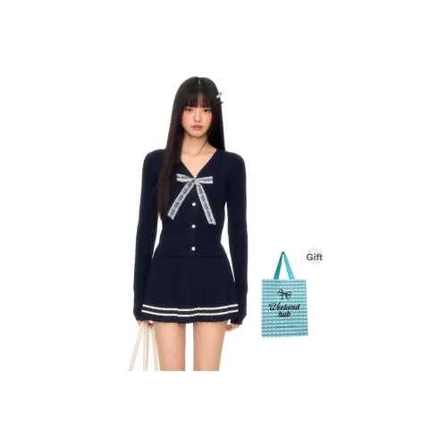 WEEKEND HUB Темно-синий Синий Женский Трикотаж