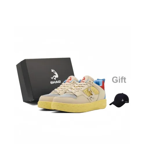 SHAQ Высота Увеличивающие Износостойкие Дышащие Противоскользящие Низкие Кроссовки для Скейтбординга Унисекс Красный Желтый Синий